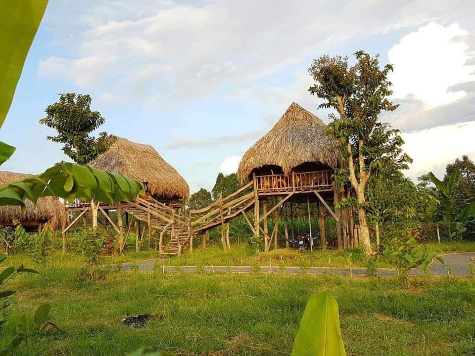 Sunny Field Eco Stilt House Villa Cat Tien Exterior foto
